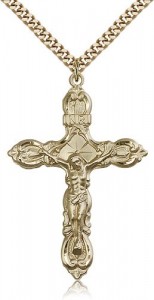 Crucifix Pendant, Gold Filled [BL4703]