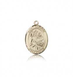 St. Raphael the Archangel Medal, 14 Karat Gold, Medium [BL3160]