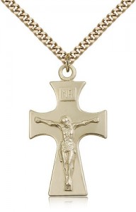 Celtic Crucifix Pendant, Gold Filled [BL6422]