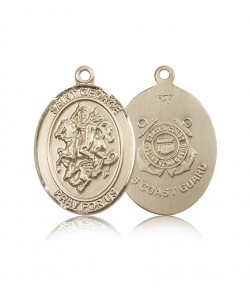 St. George Coast Guard Medal, 14 Karat Gold, Large [BL1906]