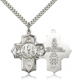 5 Way Cross Pendant, Sterling Silver [BL6038]