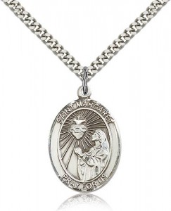 St. Margaret Mary Alacoque Medal, Sterling Silver, Large [BL2720]