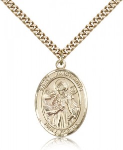 St. Januarius Medal, Gold Filled, Large [BL2172]