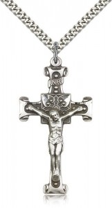 Crucifix Pendant, Sterling Silver [BL4483]