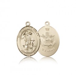 Guardian Angel Army Medal, 14 Karat Gold, Medium [BL0074]