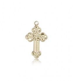 Russian Cross Pendant, 14 Karat Gold [BL4374]