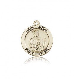St. Jude Medal, 14 Karat Gold [BL5696]