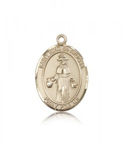 St. Nino De Atocha Medal, 14 Karat Gold, Large [BL2967]