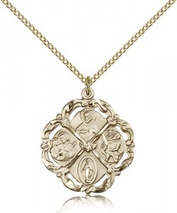 5 Way Cross Pendant, Gold Filled [BL6350]