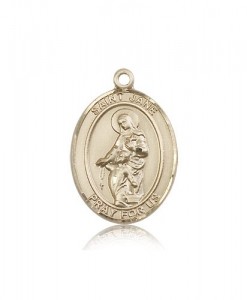 St. Jane of Valois Medal, 14 Karat Gold, Large [BL2160]