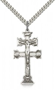 Caravaca Crucifix Pendant, Sterling Silver [BL6846]