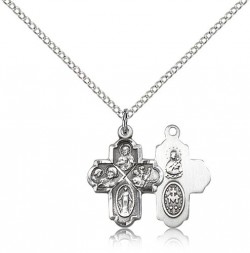 4 Way Cross Pendant, Sterling Silver [BL4096]