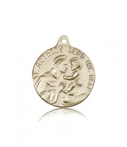 St. Anthony Medal, 14 Karat Gold [BL5212]