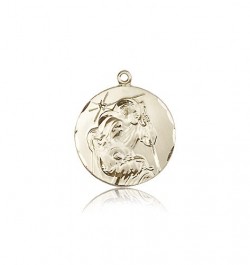 Holy Family Medal, 14 Karat Gold [BL6139]