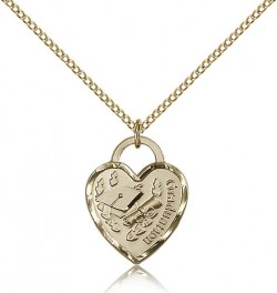 Graduation Heart Medal, Gold Filled [BL5533]