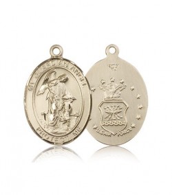 Guardian Angel Air Force Medal, 14 Karat Gold, Large [BL0064]