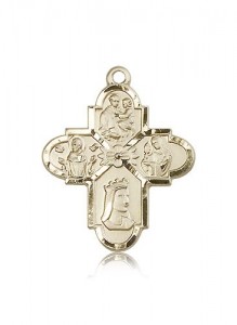 Franciscan 4 Way Cross Pendant, 14 Karat Gold [BL6500]