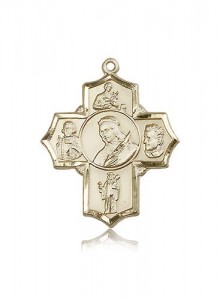 St. Philomena Vian Bos Jude Ger Medal, 14 Karat Gold [BL6491]