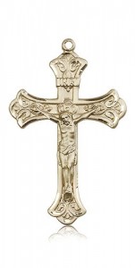 Crucifix Pendant, 14 Karat Gold [BL4689]