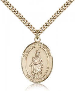 Our Lady of Victory Medal, Gold Filled, Large [BL0474]