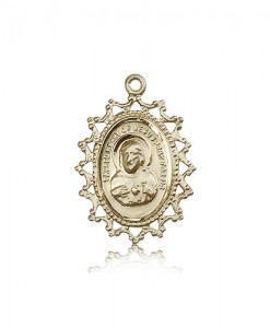 Scapular Medal, 14 Karat Gold [BL5239]