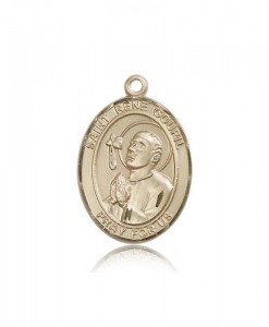 St. Rene Goupil Medal, 14 Karat Gold, Large [BL3222]