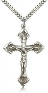 Crucifix Pendant, Sterling Silver [BL4678]