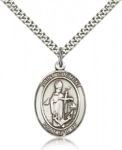 St. Clement Medal, Sterling Silver, Large [BL1526]
