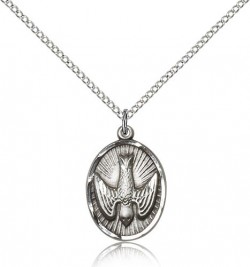 Holy Spirit Medal, Sterling Silver [BL5004]