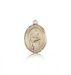 St. Bernadette Medal, 14 Karat Gold, Medium [BL0889]