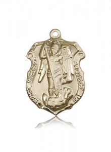 St. Michael the Archangel Medal, 14 Karat Gold [BL6358]