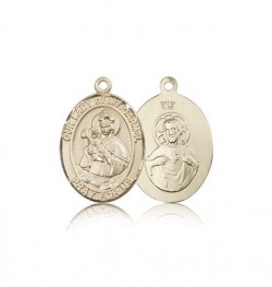 Our Lady of Mount Carmel Medal, 14 Karat Gold, Medium [BL0391]