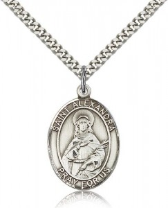 St. Alexandra Medal, Sterling Silver, Large [BL0642]