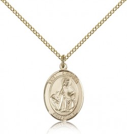 St. Dymphna Medal, Gold Filled, Medium [BL1641]