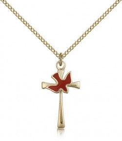 Holy Sprit Cross Pendant, Gold Filled [BL6217]
