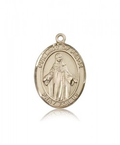 Our Lady of Peace Medal, 14 Karat Gold, Large [BL0408]