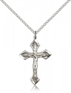 Crucifix Pendant, Sterling Silver [BL4765]