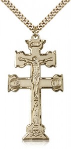 Caravaca Crucifix Pendant, Gold Filled [BL6847]