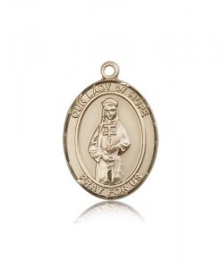 Our Lady of Hope Medal, 14 Karat Gold, Large [BL0318]