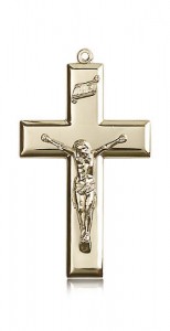 Crucifix Pendant, 14 Karat Gold [BL5373]
