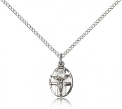 Crucifix Pendant, Sterling Silver [BL5092]