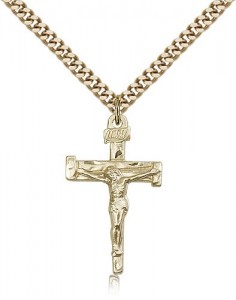 Nail Crucifix Pendant, Gold Filled [BL4128]