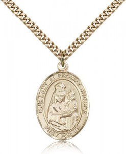 Our Lady of Prompt Succor Medal, Gold Filled, Large [BL0429]