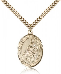 St. Thomas of Villanova Medal, Gold Filled, Large [BL3799]