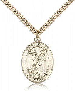 St. Rocco Medal, Gold Filled, Large [BL3270]