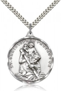 St. Christopher Medal, Sterling Silver [BL4235]