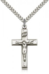 Crucifix Pendant, Sterling Silver [BL5365]
