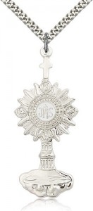 Monstrance Medal, Sterling Silver [BL6873]