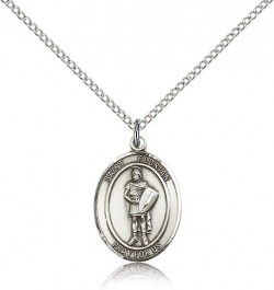 St. Florian Medal, Sterling Silver, Medium [BL1796]