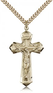 Men's 14kt Gold Filled Crucifix Pendant [BL4715]